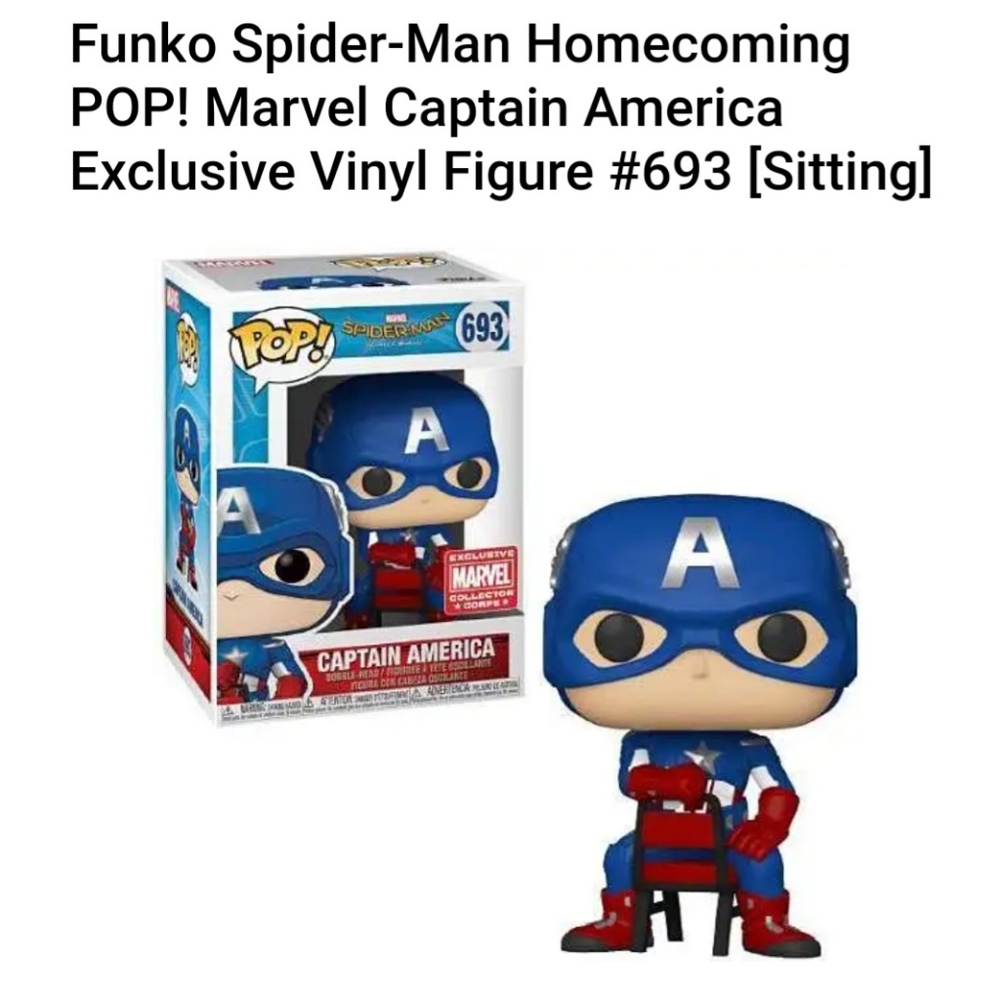 MARVELFunko Spider-Man Homecoming POP! Marvel Captain America Exclusive #693